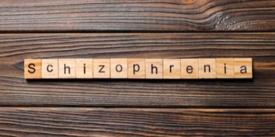 Schizophrenia word on the table